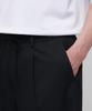 MUSINSA STANDARD Lightweight Wide Drawstring Banded Half Slacks [Black]