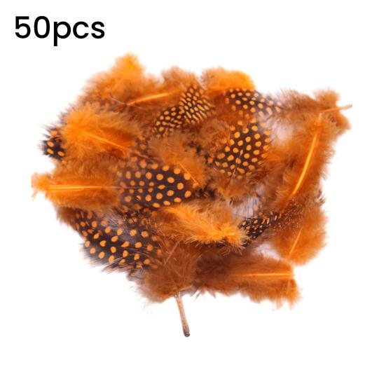 Yousheng 50Pcs Guineahen Feathers Natural Chicken Tail Feathers Bright Colors 4.5-10cm Feathers for Crafts DIY Earrings Dream Catcher Wedding Easter