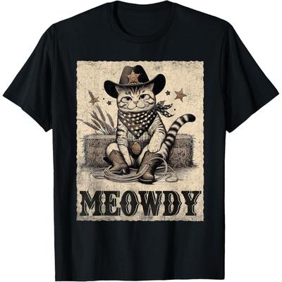 Meowdy Cat Shirts for Men Women Kids Funny Country Music Cat T-Shirt(7)