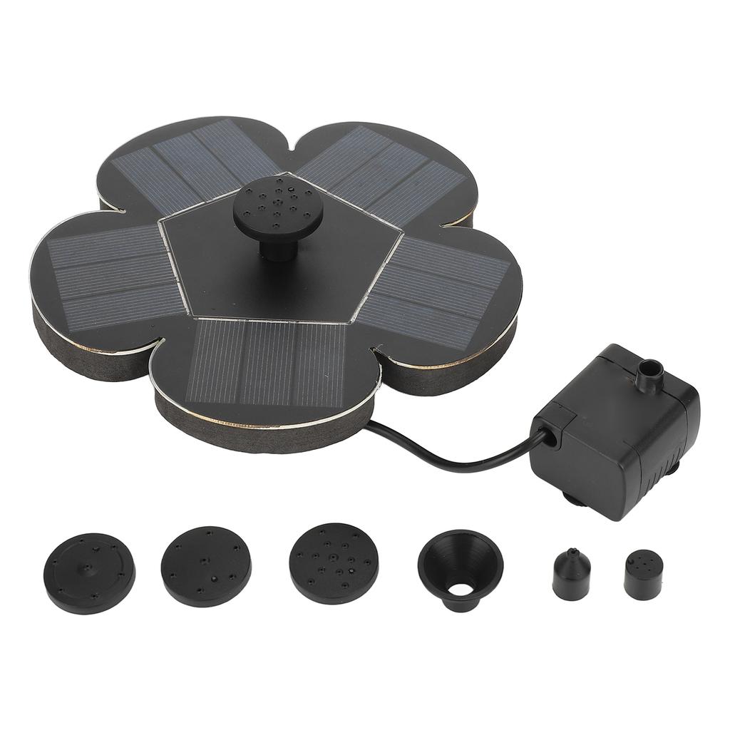 Solar Fountain Solar Powered Plum Blossom Style Fast Start Up Easy Installation Widely Used Stable Solar Water Fountain