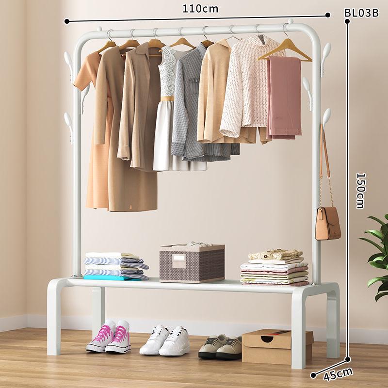 Multi-Functional Clothes Rack: Standing Drying & Coat Hanger for Bedroom, Dorm, or Balcony.