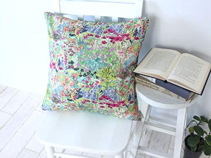 FLORET LONDON Cushion Cover 45x45cm Garden Green [LIBERTY PRINT] Alice's