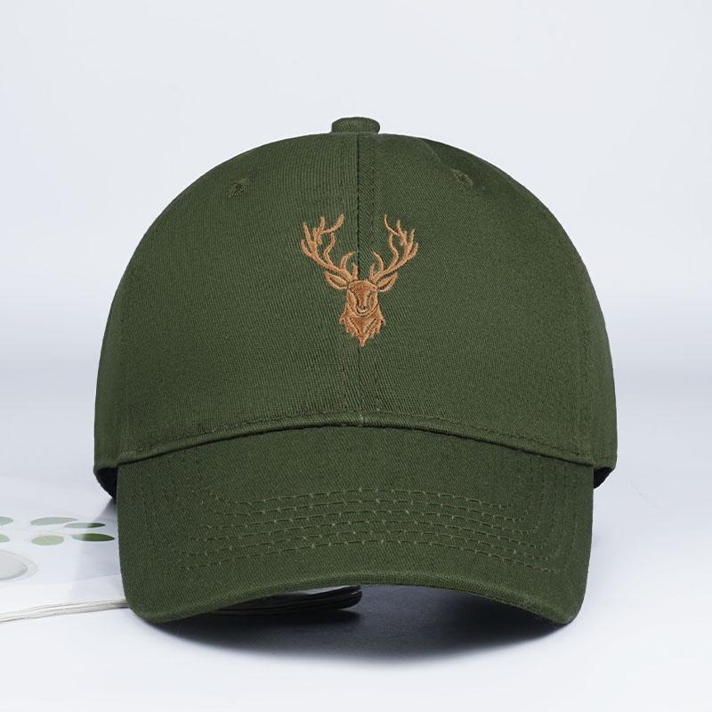 Golden Deer Head Embroidered Baseball Cap Soft And Comfortable Lightweight And Breathable Adjustable Retro Outdoor Style Refined