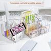 Transparent Multi-compartment Pen Holder, Simple Large-capacity Storage Rack, Multi-functional Office Desktop Storage Box