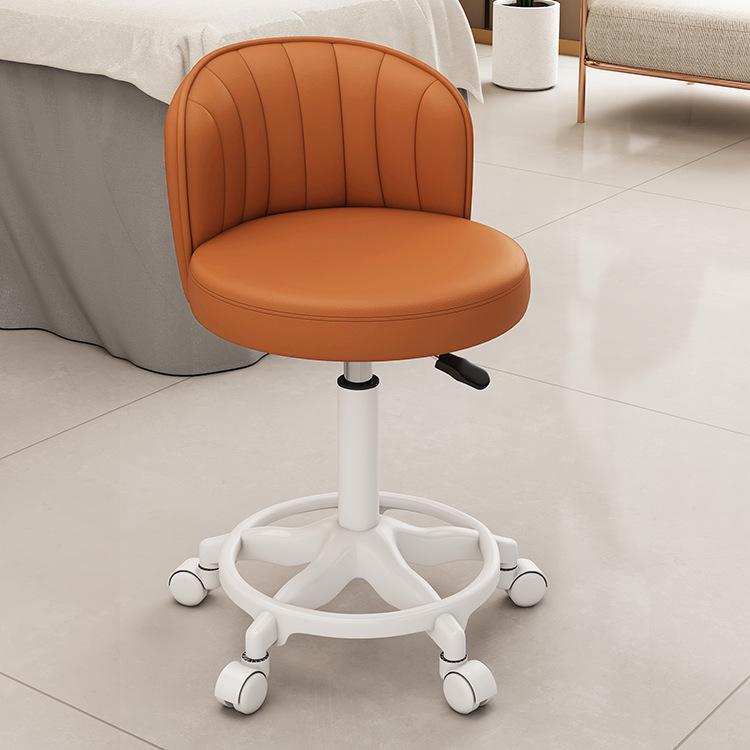 Beauty Rotating Stool with Backrest - Makeup/Barber/Dressing Table Chair with Casters