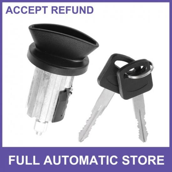 Engine Ignition Starter Switch Lock Cylinder with 2 Keys for Ford