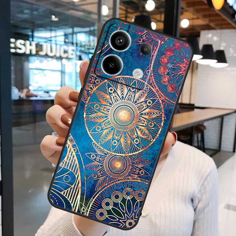 Trippy Tie Dye Floral Mandala Case For Xiaomi Redmi Note 14 Pro 10 11 12 13 15 Pro Plus Redmi 15 10C 12C 13C 14C 15C Cover