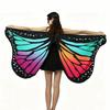 Lightweight Fairy Wing Cape Colorful Halloween Costume Additions Butterfly Wings Shawl  Women