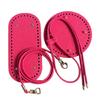 Bag Base And PU Leather Strap Adjustable Drawstring Rope Crafting Components For Handmade Dumpling Bags Designs