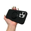 Applicable To IPhone 16 Liquid Silicone Rotating Magnetic Suction Bracket Mobile Phone Case Apple 15 Large Hole Anti Fall Protection Case 14