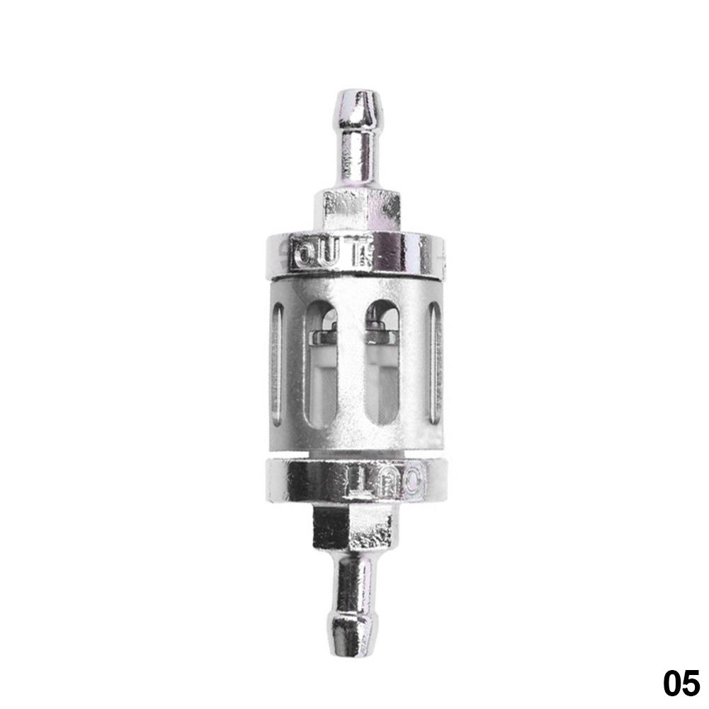 Universal 8mm Motorcycle Gas Fuel CNC Alloy Glass Motorcycle Gasoline Oil Filter Aluminum Motor Accessories