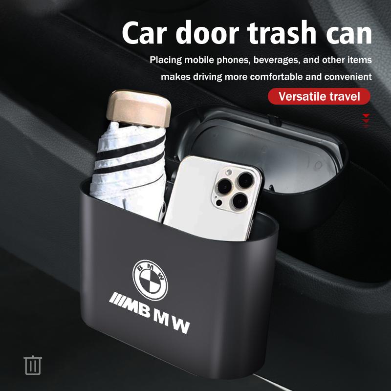 Car Door Side Trash Universal Garbage Dust Case Storage Box For BMW M 1 3 4 5 6 7 Series X1 X3 X4 X5 G20 G38 F48 E36 E39 to2