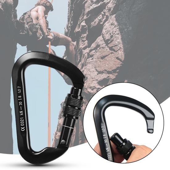 Buy Aluminum Alloy Locking Carabiner High Intensity Universal Dshaped