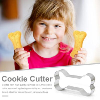 Stainless Steel Bone Cookie Cutters Food Grade Dishwasher Safe Non-stick Metal