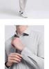 [Mulberry Silk] Langdeng Spring/Summer New Men's Long Sleeve Shirt Business Stretch Anti Wrinkle Striped Shirt Men's Top