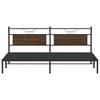 Bed Frame without Mattress Brown Oak Effect 193 x 201 cm