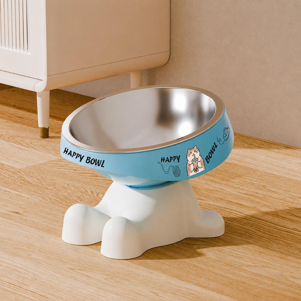 Stainless Steel Elevated Cat Bowl Non-slip Raised Pet Bowl Durable Pet Feeding Bowl Cats Dogs