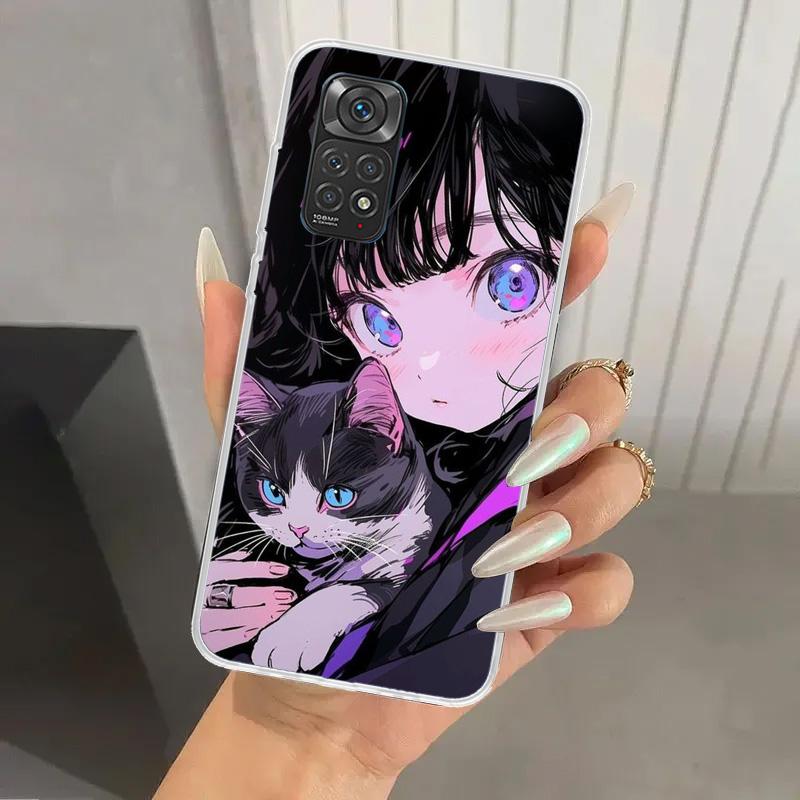 Cute Anime Ins Girls Animal Cat Phone Case for Xiaomi Redmi Note 15 14 14S 13 12S 12 Pro 11S 11 Plus 11T 11E 10S Soft Funda Prin