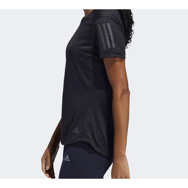 Adidas T Shirts Women's Black Crew Neck Moderate Straight Fit DQ2630