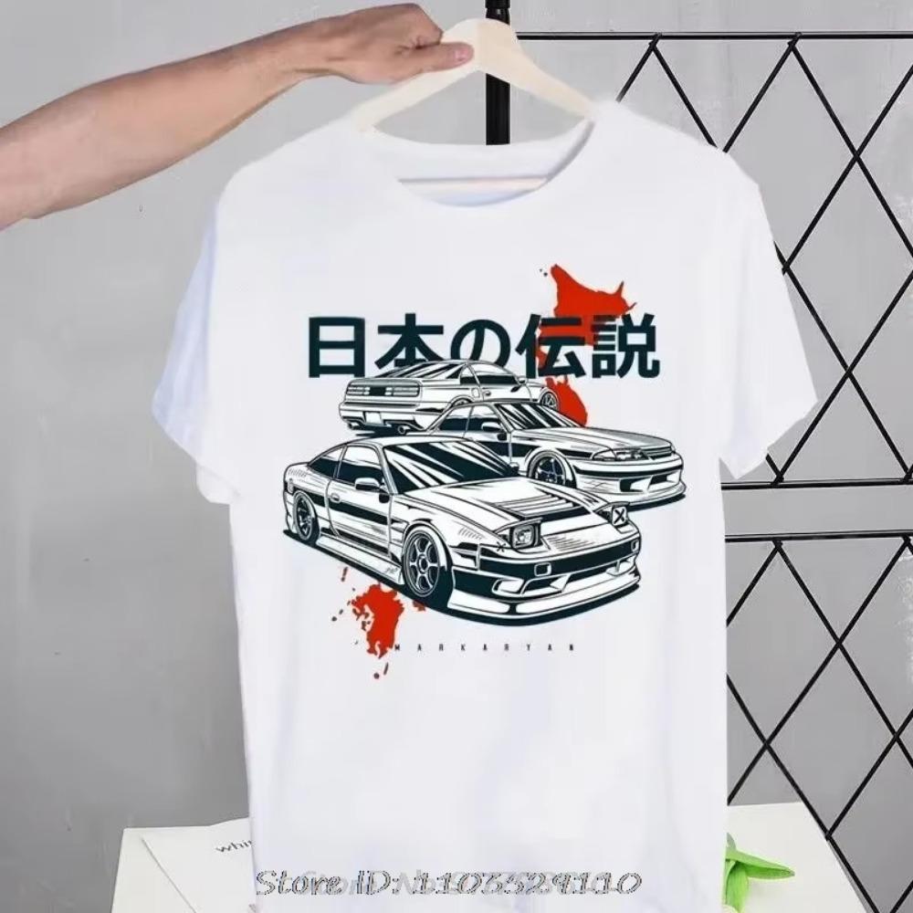 AE86 Japan Anime JDM T-shirt Men Retro Tops Tees Harajuku Initial D Racing Drift Car Tshirt Streetwear Hip Hop Male T Shirt