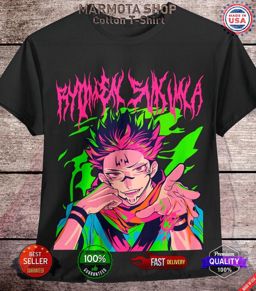Sukuna Jujutsu Kaisen T-Shirt Ryomen Gojo Satoru Anime Japanese Tee Shirt JJK