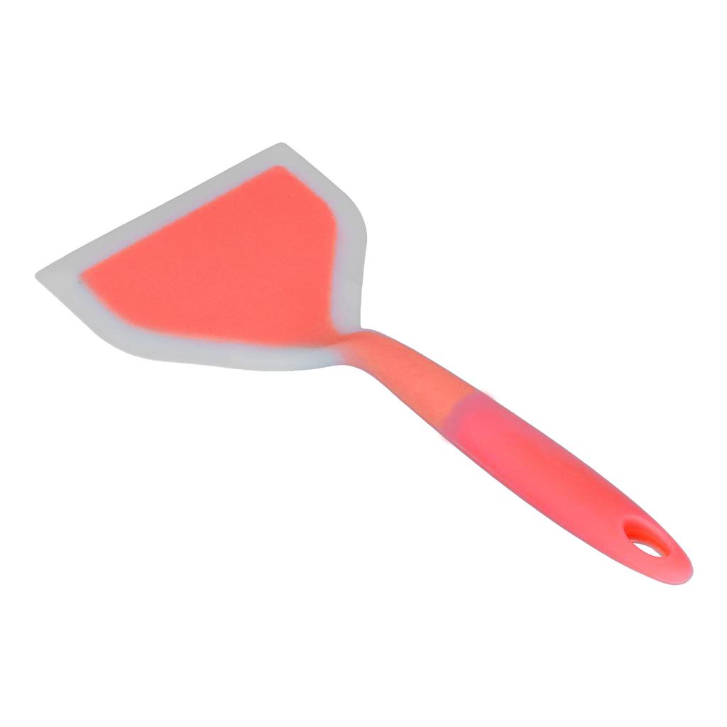 Cooking Spatula Transparent Twocolor Silicone Wide Mouth Frying Spatula Pancakes Fried Shovel for Home Kitchen