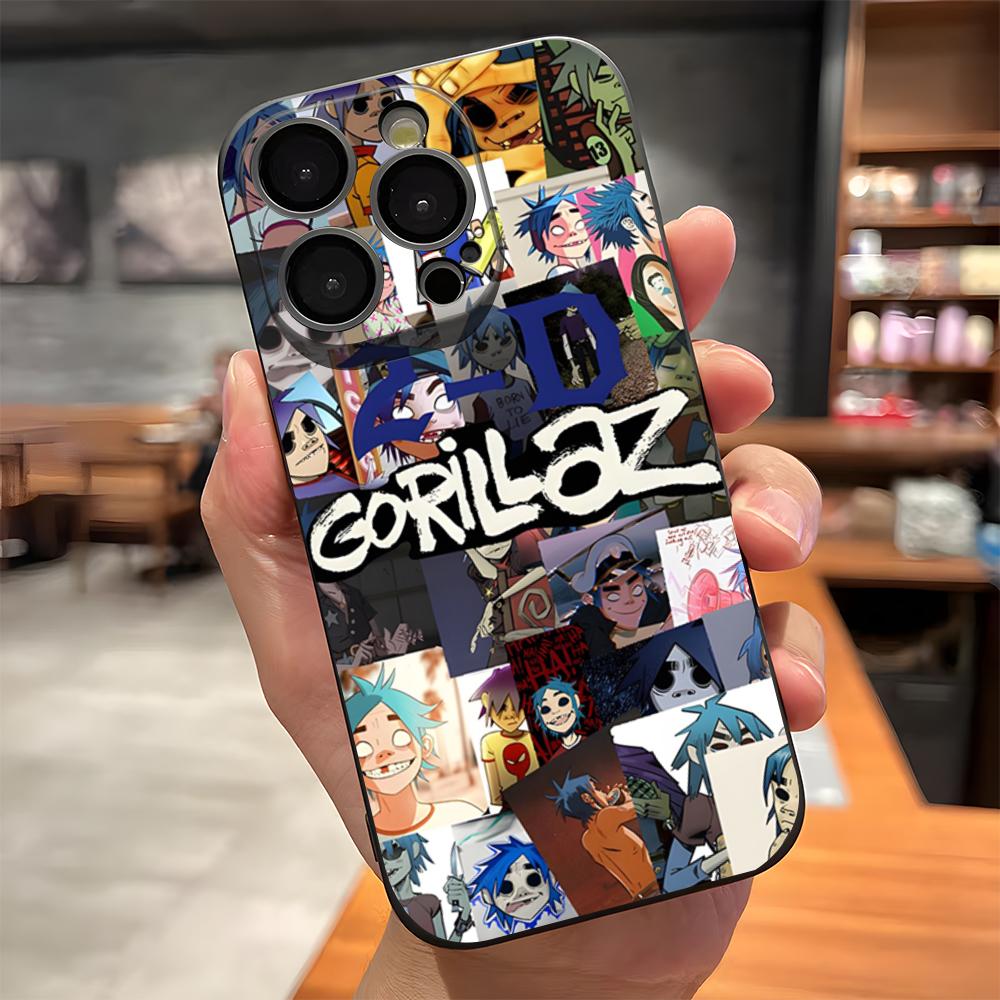 

Anime Rock Band Gorillaz Phone Case For IPhone 17 Pro Max 15 Pro 16 14 Plus 12 13 Mini 11 Pro Shockproof Soft Cover iPhone13 Pro