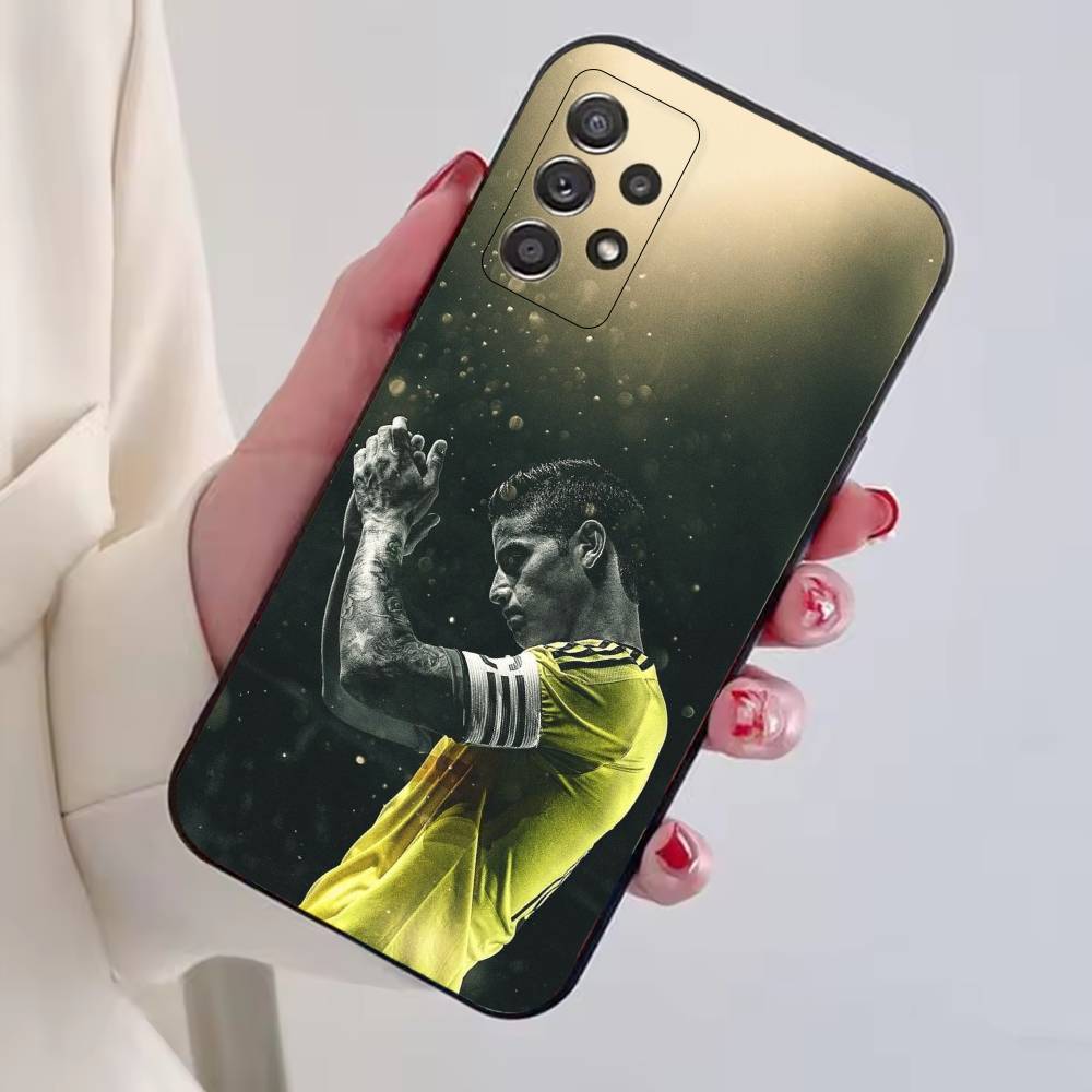 Football J-James Rodriguez Phone Case For Samsung S25,S24,S21,S22,S23,S30,Ultra,S20,Plus,Fe,Lite,Note,10,Black Cover