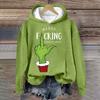 Women's Fashion Casual Long Sleeve Christmas Printed Round Neck Hooded Sweatshirt Top