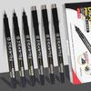 Highlight Marker Pens Soft Brush Tip Gel Pens Set for Art Calligraphy Sketching Drawing Hand Lettering Black Ink Brush Markers