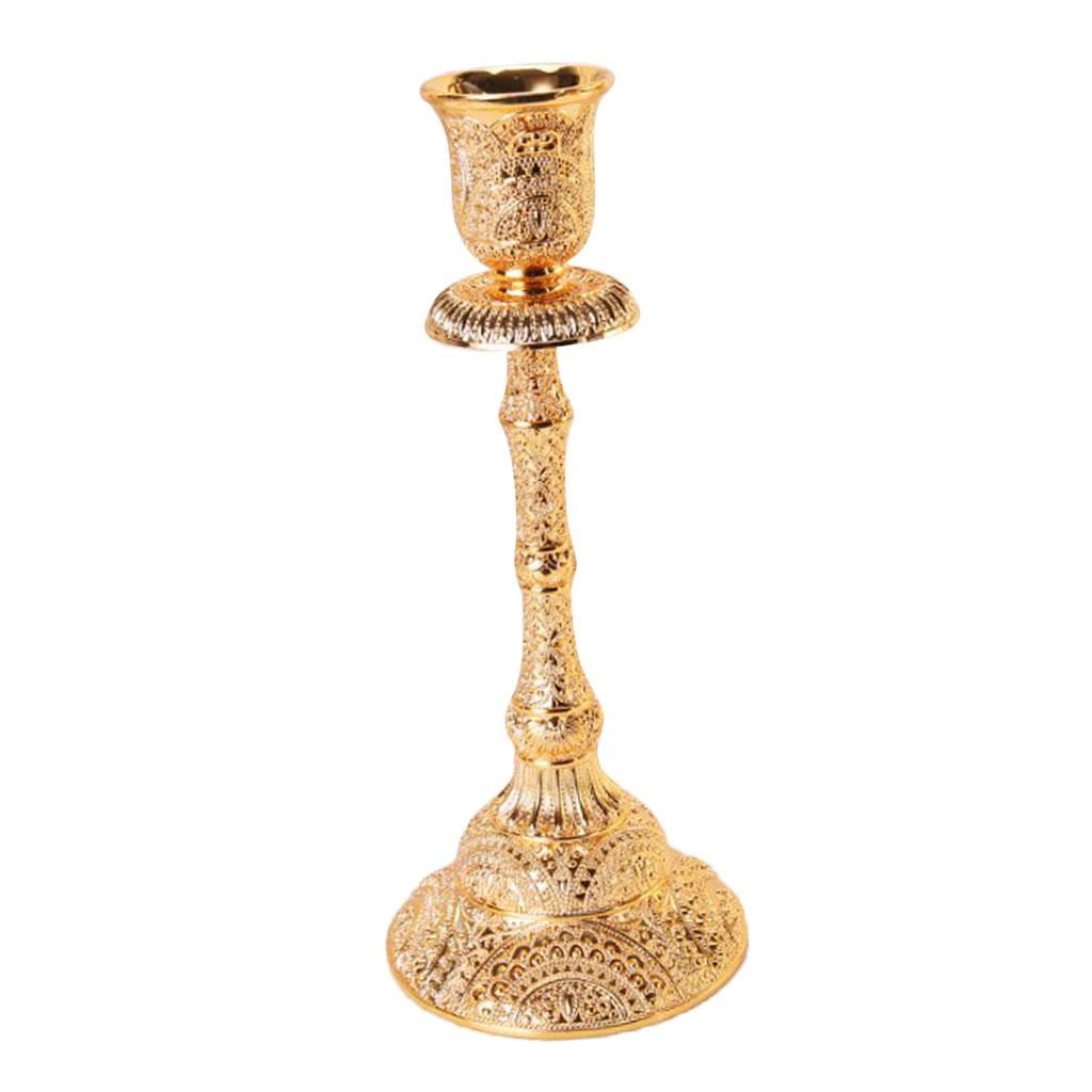 Classic Alloy Candelabra Candle Holder Vintage Style 3 Arms Candlestick for Dinner and Wedding Centerpieces