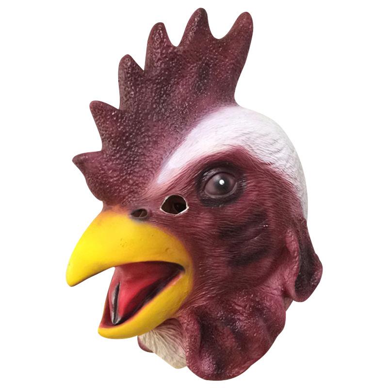 Animal Head Masks: Gorilla, Pig, Leopard, Tiger, Elephant, Fox, Horse, Rooster - Latex Variety