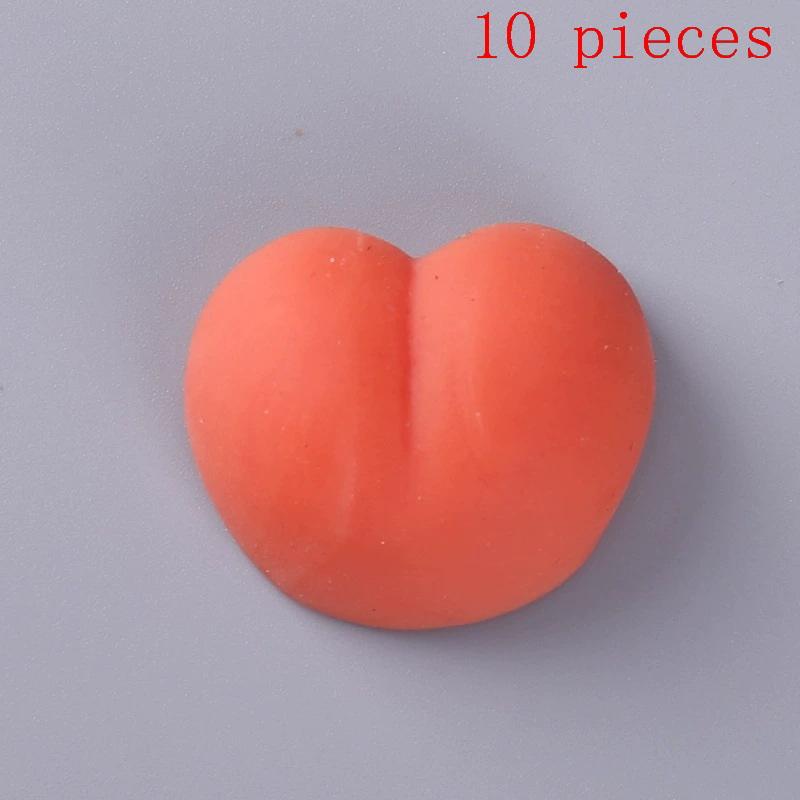 10/30Pcs Stereo Relieve Stress Peach Bum Sticker Mobile Phone Decoration Accessories Fun Butt Mochi Squeeze Toy