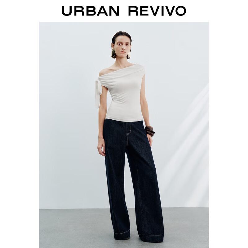 UR Elegant Asymmetrical Neck Twist T-Shirt