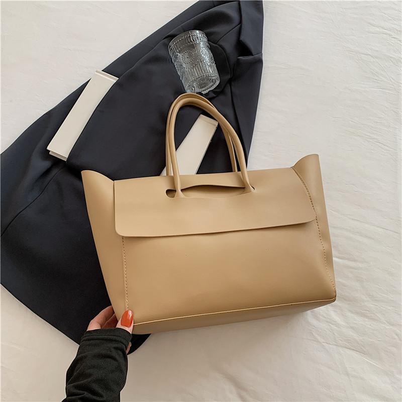 

Сумка большой вместимости женская новая высококлассная большая сумка ретро портативная сумка-тоут нишевая текстура сумка через плечо тренд хаки