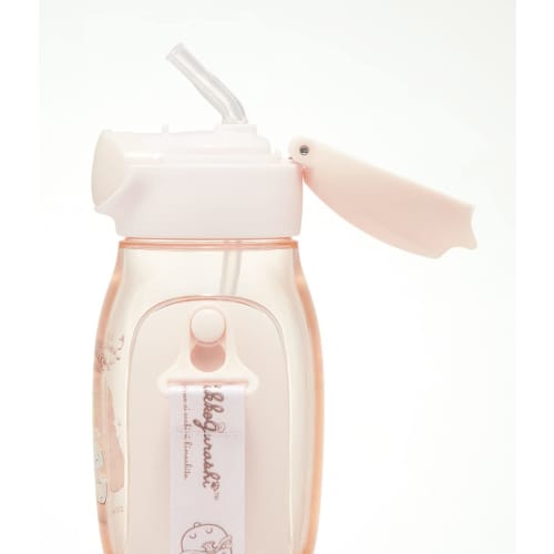 Skater Water Bottle with Straw 530ml Sumikko Gurashi Okaiyasan Straw Water Bottle One Push Children's Girls PDSH6DX-A