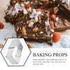 2,5 tums Fyrkantig Rostfri Stål Tårtring Mousseform Högtemperaturtålig för Bakning och Matlagning DIY Tårta