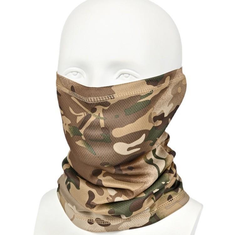 Multifunctional Tactical Camouflage Neck Scarf For Outdoor Cycling Hiking Fishing Sunscreen