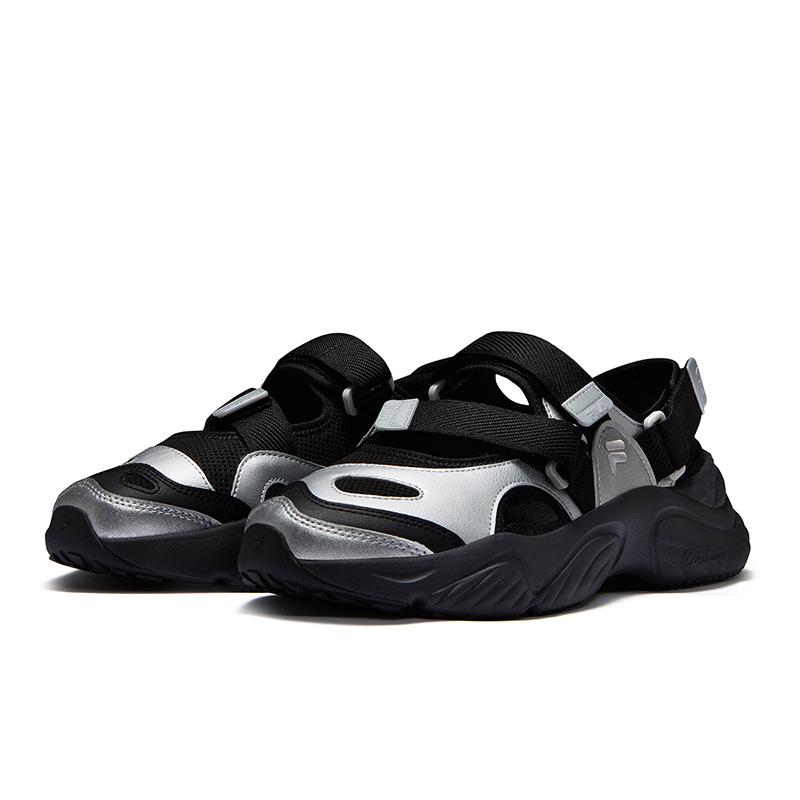 FILA Fusion Conch Mesh Fabric Synthetic Leather Mary Jane Versatile Classic Casual Water Shoes Men Shoes Black T12M521707F-BS