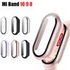 Tempered Glass+PC Case For Xiaomi Mi Band 10 9 8 Cover Accessories Shockproof Full Hard Screen Protector Xiaomi Smart Band 10 9