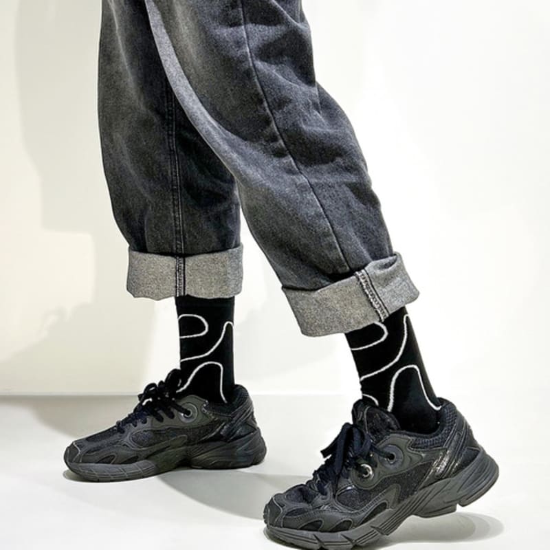 YELLOWSOCKS RIBBON BLACK