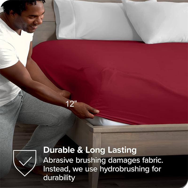 Safe Waterproof Mattress Protector Soft Comfortable Breathable Solid Color Fitted Bedding Cover No Pillowcases Included