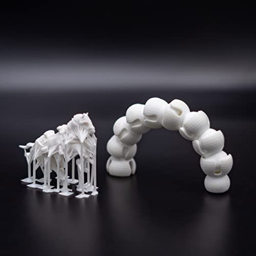 Siraya Tech's Abrasion-Resistant/Non-Brittle Fast Resin Mecha White ABS-Like Fast-Cure, High-Strength 3D Printing Resin (Mecha White/Matte White, 1kg)