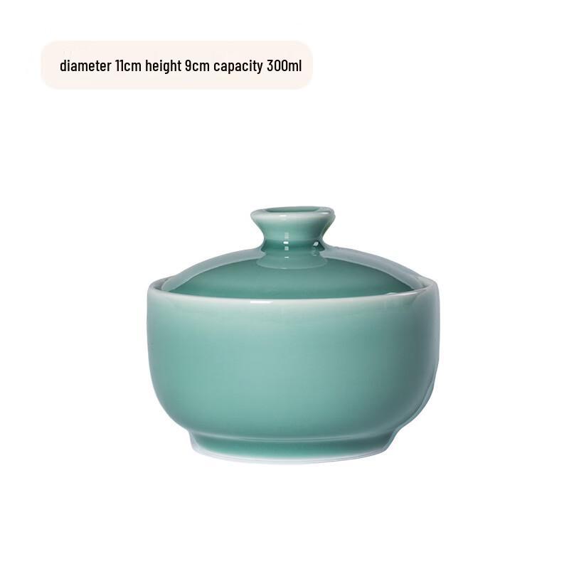 

Chinese Ceramic Double-Boiler Stew Pot & Dessert Bowl