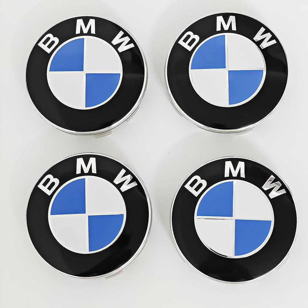 DSJW3 4pcs For BMW 50th E90 E60 F10 F20 G20 G30 E53 E85 E70 56mm 68mm Blue White Car Hub Cap Wheel Center Cap Emblem Badge Accessories