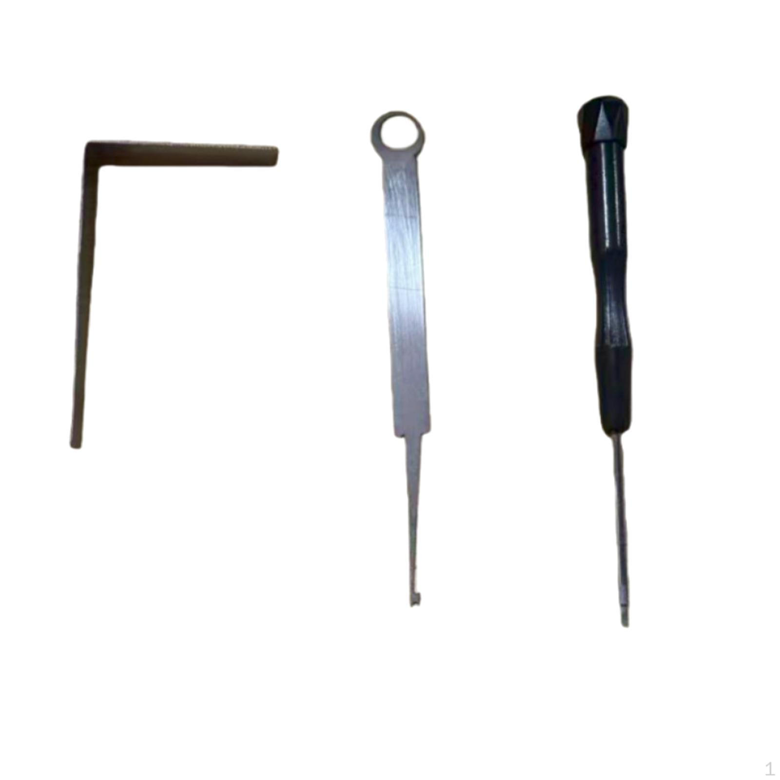 

3x Набір інструментів для ремонту дерев яних духових інструментів Двостороння плоска накладка Набір викруток для заміни для флейти