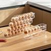 2PCS Stackable Automatic Slide Egg Storage Box Plastic Eggs Holder  Refrigerator Side Door