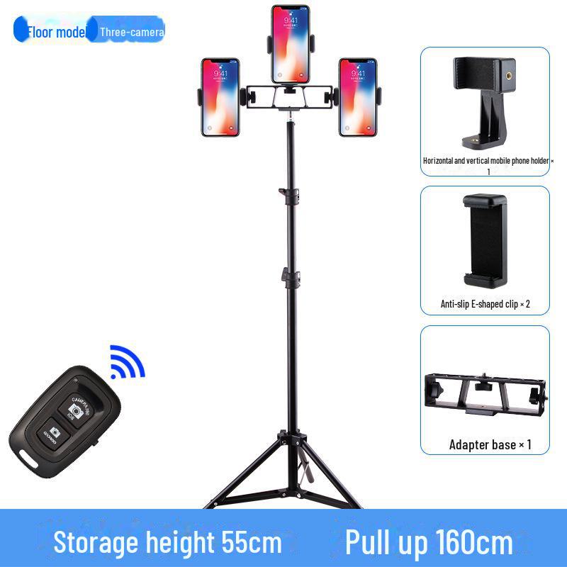 Bluetooth Selfie Floor Tripod for Mobile Phones and Tablets - Ideal for Live Streaming on Douyin and Kuaishou