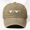 Unisex retro baseball cap with heart-shaped pattern for outdoor sun protection, suitable for truck drivers all year round.