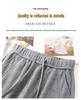 2025 Autumn/Winter Women's Woolen Curved Blade Wide-Leg Pants, Plus Velvet, Thick, Comfortable, Skin-Friendly, Casual Banana Pants